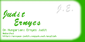 judit ernyes business card